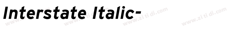 Interstate Italic字体转换